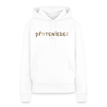 jowi hundeliebe - pfotenliebe - Frauen Premium Bio Hoodie - Weiß - Vorne - Julia (174cm)