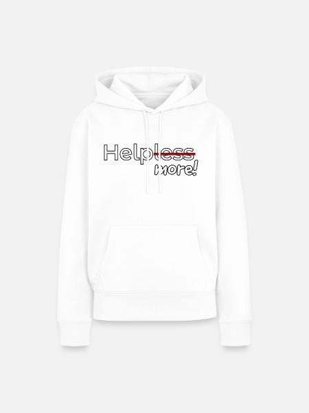 Helpless - Frauen Premium Bio Hoodie - Weiß