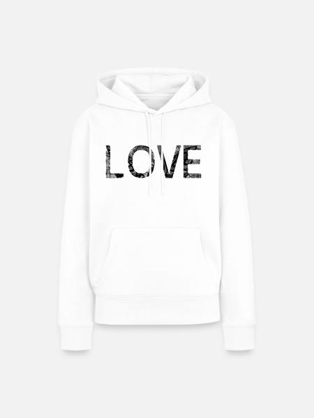 Liebe aus Marmor - Frauen Premium Bio Hoodie - Weiß
