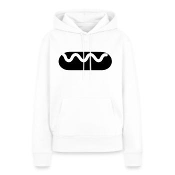 Hot dog - Sweat à capuche Premium bio Femme - blanc - Devant - Julia (174cm)