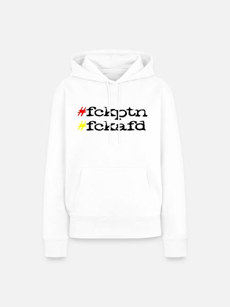 FCKAFD - Frauen Premium Bio Hoodie - Weiß