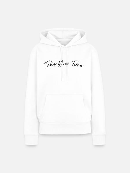 Take Your Time - Frauen Premium Bio Hoodie - Weiß