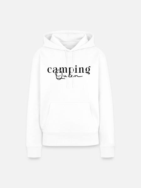 Queen of Camping - Women’s Premium Organic Hoodie - white