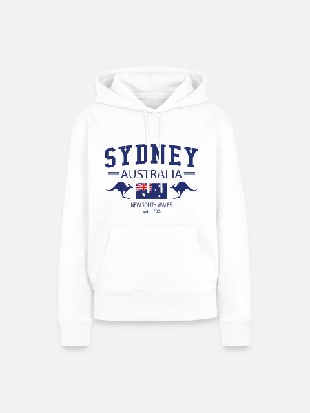 Sydney - Frauen Premium Bio Hoodie - Weiß