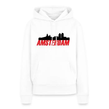 Amsterdam City - Women’s Premium Organic Hoodie - white - Front - Julia (174cm)