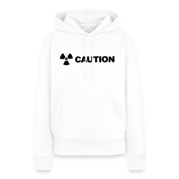 Radiation - Sweat à capuche Premium bio Femme - blanc - Devant - Julia (174cm)