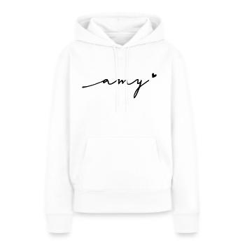 Amy Schreibschrift Name - Frauen Premium Bio Hoodie - Weiß - Vorne - Julia (174cm)