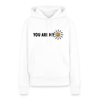 Slogan du bist mein Sonnenschein - Frauen Premium Bio Hoodie - Weiß - Vorne - Julia (174cm)