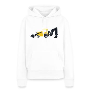 Pelles - Sweat à capuche Premium bio Femme - blanc - Devant - Julia (174cm)