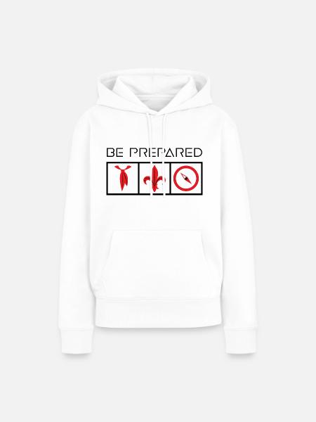 Pfadfinder: be prepared - Frauen Premium Bio Hoodie - Weiß