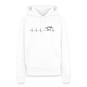Heartbeat Wheelbarrow Garden Gardening Gardener - Women’s Premium Organic Hoodie - white - Front - Julia (174cm)