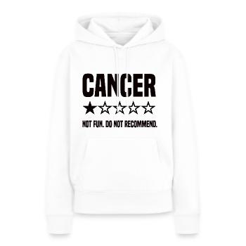 Évaluation du cancer - Sweat à capuche Premium bio Femme - blanc - Devant - Julia (174cm)