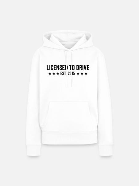 Fahrerlaubnis est. 2015 - Frauen Premium Bio Hoodie - Weiß