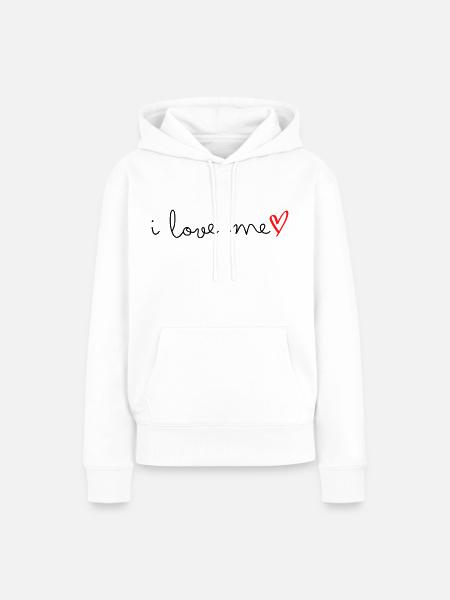 i love me - Frauen Premium Bio Hoodie - Weiß