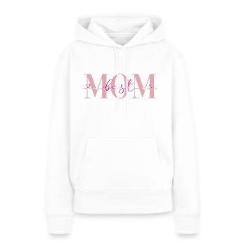Meilleur cadeau de fête des mères Mother Family Heart - Sweat à capuche Premium bio Femme - blanc - Devant - Julia (174cm)