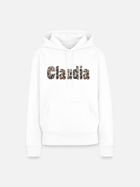 Claudia - Frauen Premium Bio Hoodie - Weiß