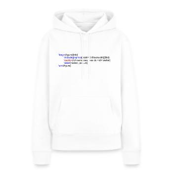 Latex Grafik - Frauen Premium Bio Hoodie - Weiß - Vorne - Julia (174cm)