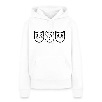 Katzen - Frauen Premium Bio Hoodie - Weiß - Vorne - Julia (174cm)