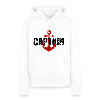 CAPITAINE CAPITAINE - Sweat à capuche Premium bio Femme - blanc - Devant - Julia (174cm)