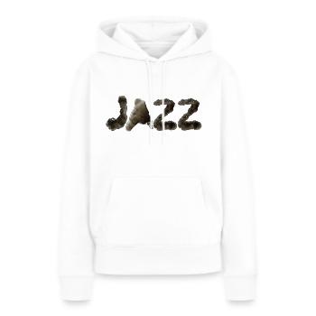 Jazz - Sweat à capuche Premium bio Femme - blanc - Devant - Julia (174cm)