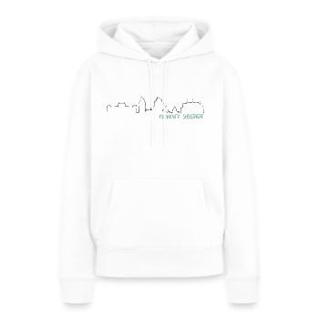 Südstadt Hannover - Frauen Premium Bio Hoodie - Weiß - Vorne - Julia (174cm)