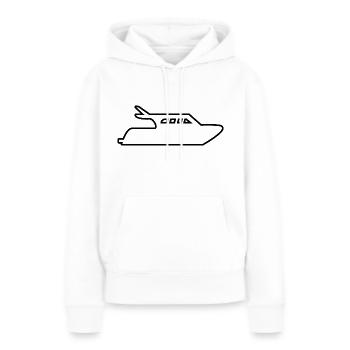 Motorboot - Frauen Premium Bio Hoodie - Weiß - Vorne - Julia (174cm)