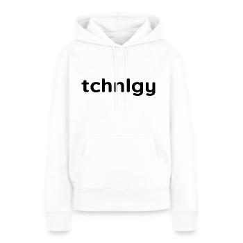 Technologie : la déclaration pour les fans de technologie - Sweat à capuche Premium bio Femme - blanc - Devant - Julia (174cm)