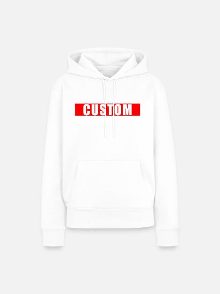 Custom Label - Frauen Premium Bio Hoodie - Weiß