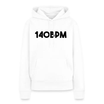 140 BPM (en anglais seulement) - Sweat à capuche Premium bio Femme - blanc - Devant - Julia (174cm)