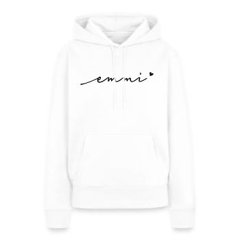 Emmi Schreibschrift Name - Frauen Premium Bio Hoodie - Weiß - Vorne - Julia (174cm)