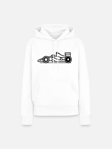 F1-Rennwagen - Frauen Premium Bio Hoodie - Weiß