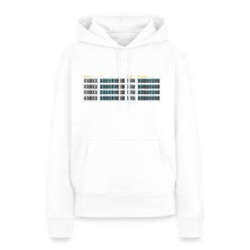 Hustle & Humble - Frauen Premium Bio Hoodie - Weiß - Vorne - Julia (174cm)