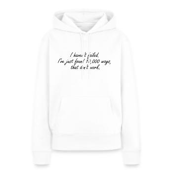 Never fail - Women’s Premium Organic Hoodie - white - Front - Julia (174cm)