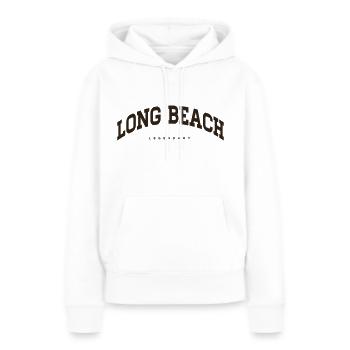Langer Strand - Frauen Premium Bio Hoodie - Weiß - Vorne - Julia (174cm)