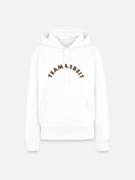 Teamarbeit - Frauen Premium Bio Hoodie - Weiß