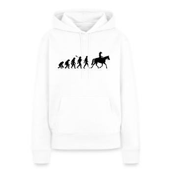 Evolution - Équitation - Équitation Western - Sweat à capuche Premium bio Femme - blanc - Devant - Julia (174cm)