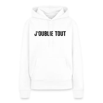 Ich vergesse alles - Frauen Premium Bio Hoodie - Weiß - Vorne - Julia (174cm)