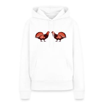 Truthühner - Frauen Premium Bio Hoodie - Weiß - Vorne - Julia (174cm)