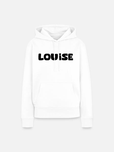 Name - Louise - Frauen Premium Bio Hoodie - Weiß