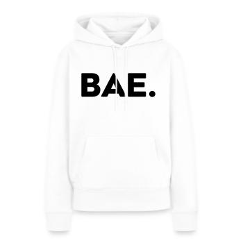 Bae - forme abrégée - Sweat à capuche Premium bio Femme - blanc - Devant - Julia (174cm)