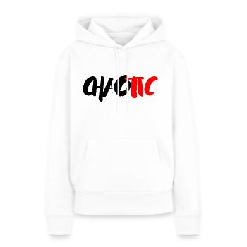 I'm chaotic Ich bin chaotisch Cool Chaos Design - Frauen Premium Bio Hoodie - Weiß - Vorne - Julia (174cm)