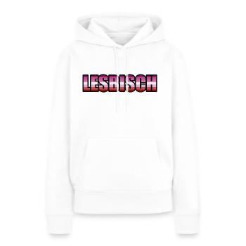 Lesbisch - Frauen Premium Bio Hoodie - Weiß - Vorne - Julia (174cm)