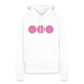 Amusement - Sweat à capuche Premium bio Femme - blanc - Devant - Julia (174cm)