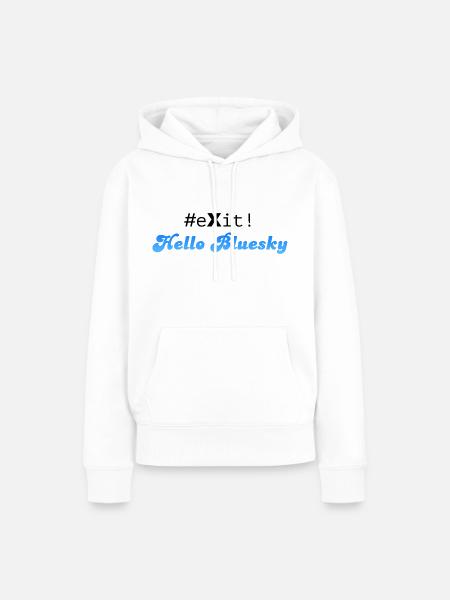 #eXit! - Frauen Premium Bio Hoodie - Weiß