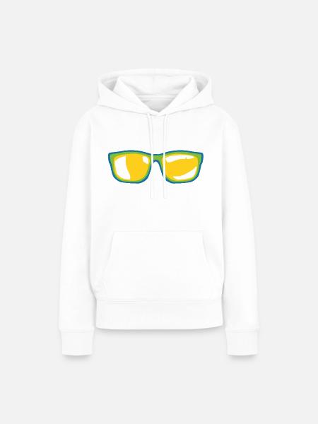 Sonnenbrille - Frauen Premium Bio Hoodie - Weiß