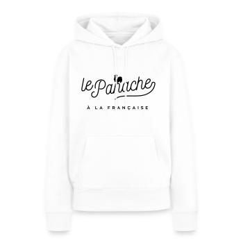 Le panache à la française - Sweat à capuche Premium bio Femme - blanc - Devant - Julia (174cm)