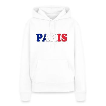 Paris - Frauen Premium Bio Hoodie - Weiß - Vorne - Julia (174cm)