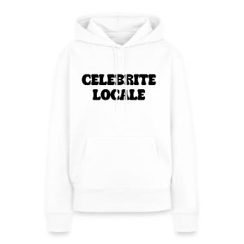 célébrité locale - Sweat à capuche Premium bio Femme - blanc - Devant - Julia (174cm)