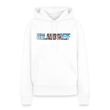 Urlaubsreif - Frauen Premium Bio Hoodie - Weiß - Vorne - Julia (174cm)
