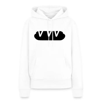 Hot dog - Sweat à capuche Premium bio Femme - blanc - Devant - Julia (174cm)